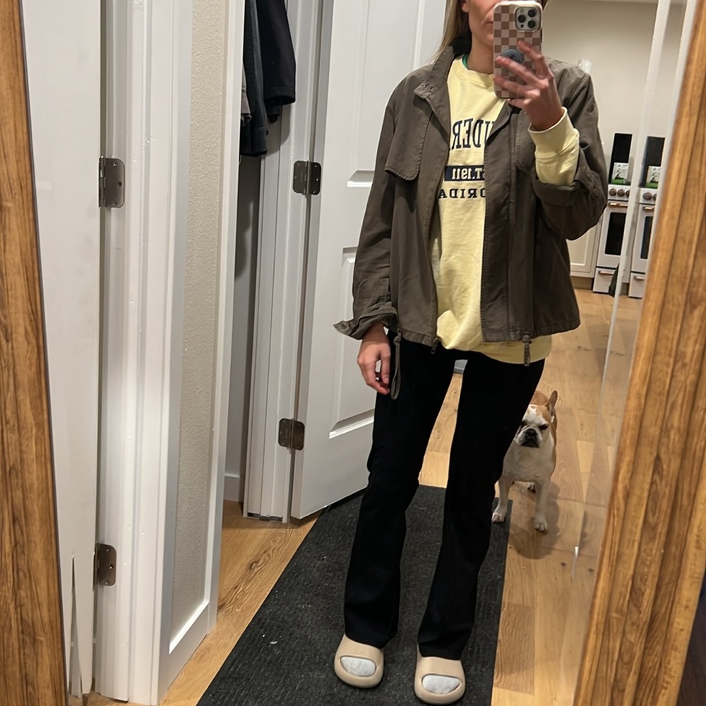 Caslon Military Green Zip Up Jacket